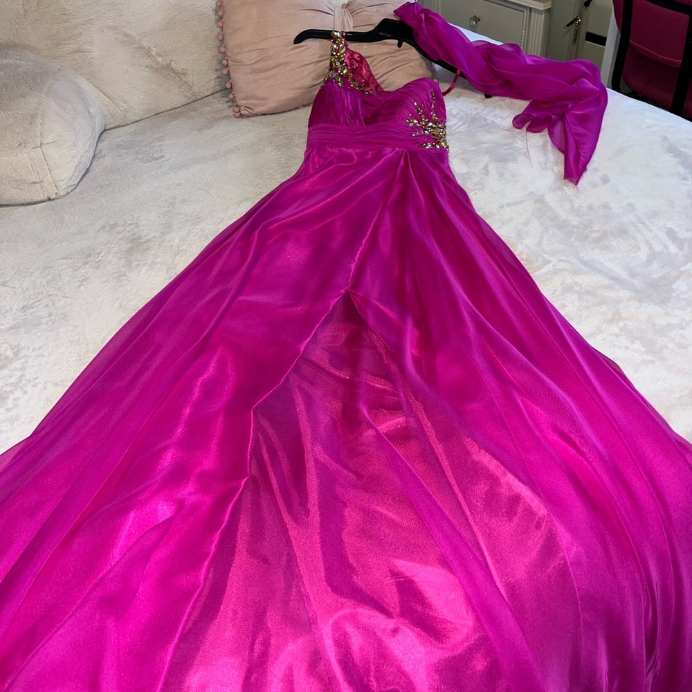 Costume made. This dress was made from scratch